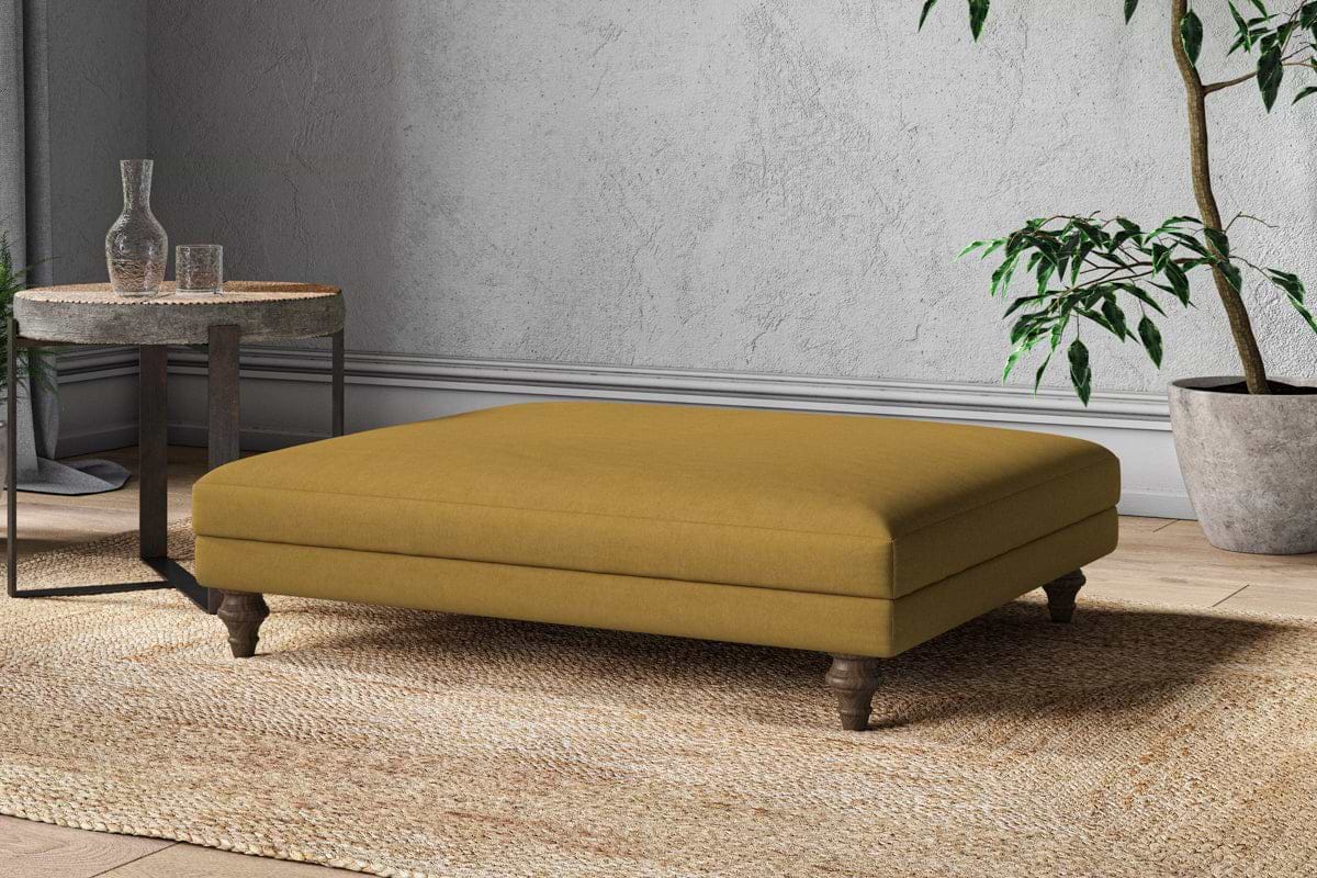 Marri Grand Footstool - Recycled Cotton Ochre