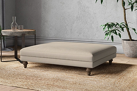 Marri Grand Footstool - Recycled Cotton Stone