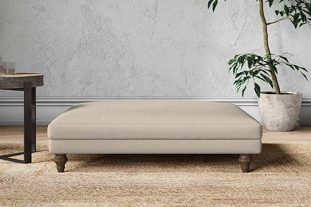 Marri Grand Footstool - Recycled Cotton Stone
