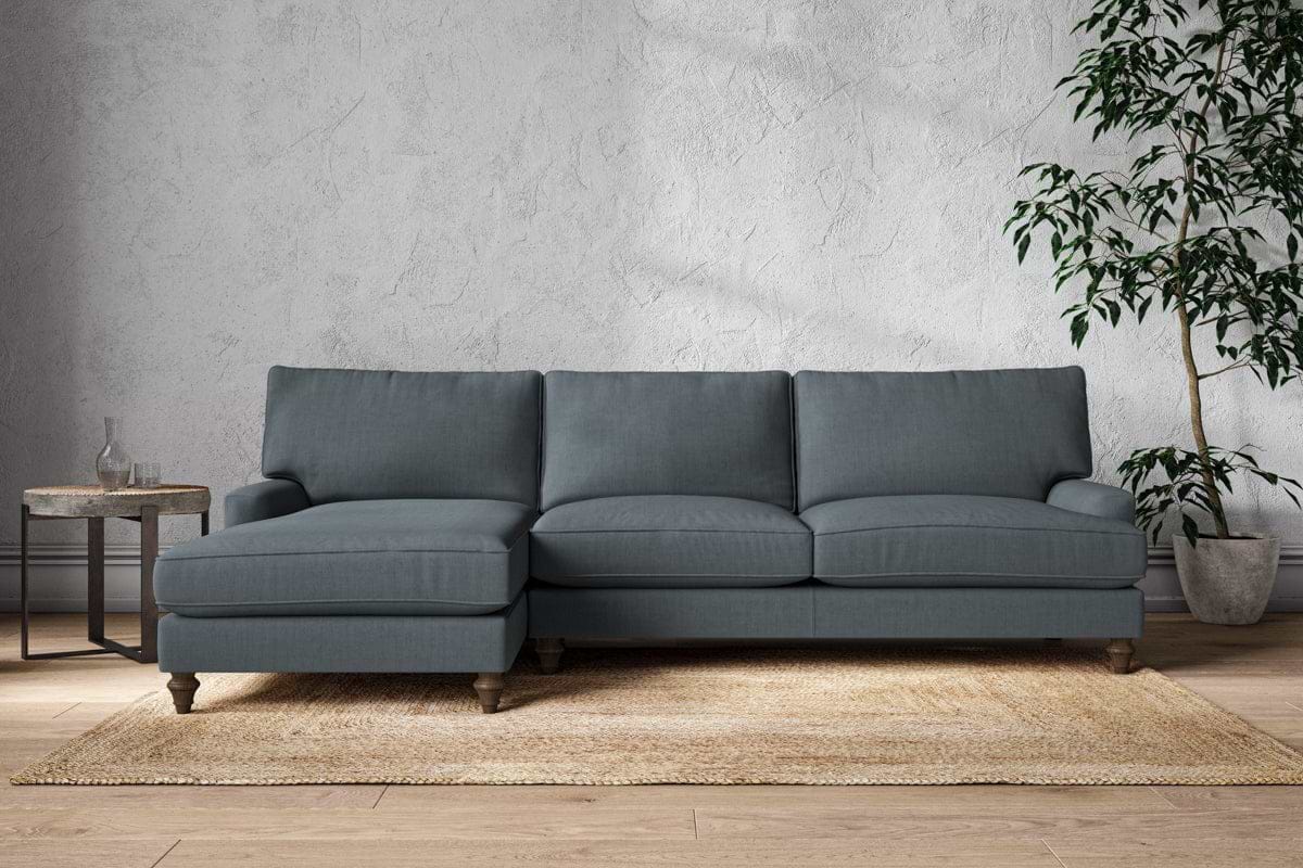 Marri Grand Left Hand Chaise Sofa - Brera Linen Dusk-MAKE TO ORDER-Nkuku