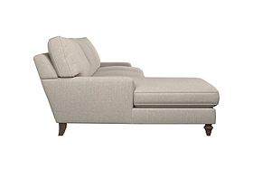 Marri Grand Left Hand Chaise Sofa - Brera Linen Granite