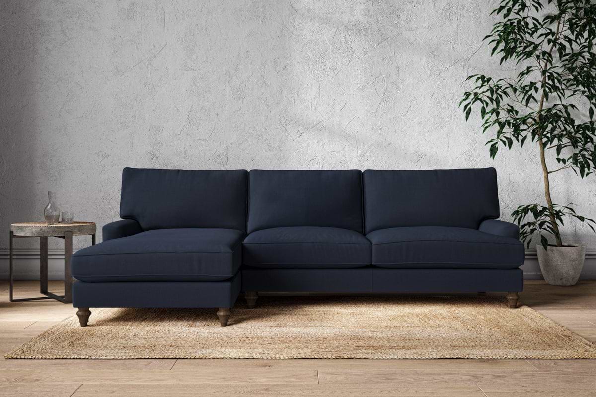 Marri Grand Left Hand Chaise Sofa - Brera Linen Indigo-MAKE TO ORDER-Nkuku
