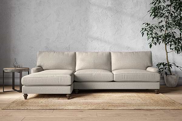 Marri Grand Left Hand Chaise Sofa - Brera Linen Natural-MAKE TO ORDER-Nkuku