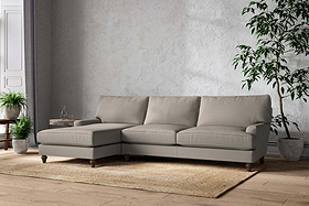 Marri Grand Left Hand Chaise Sofa - Recycled Cotton Flax