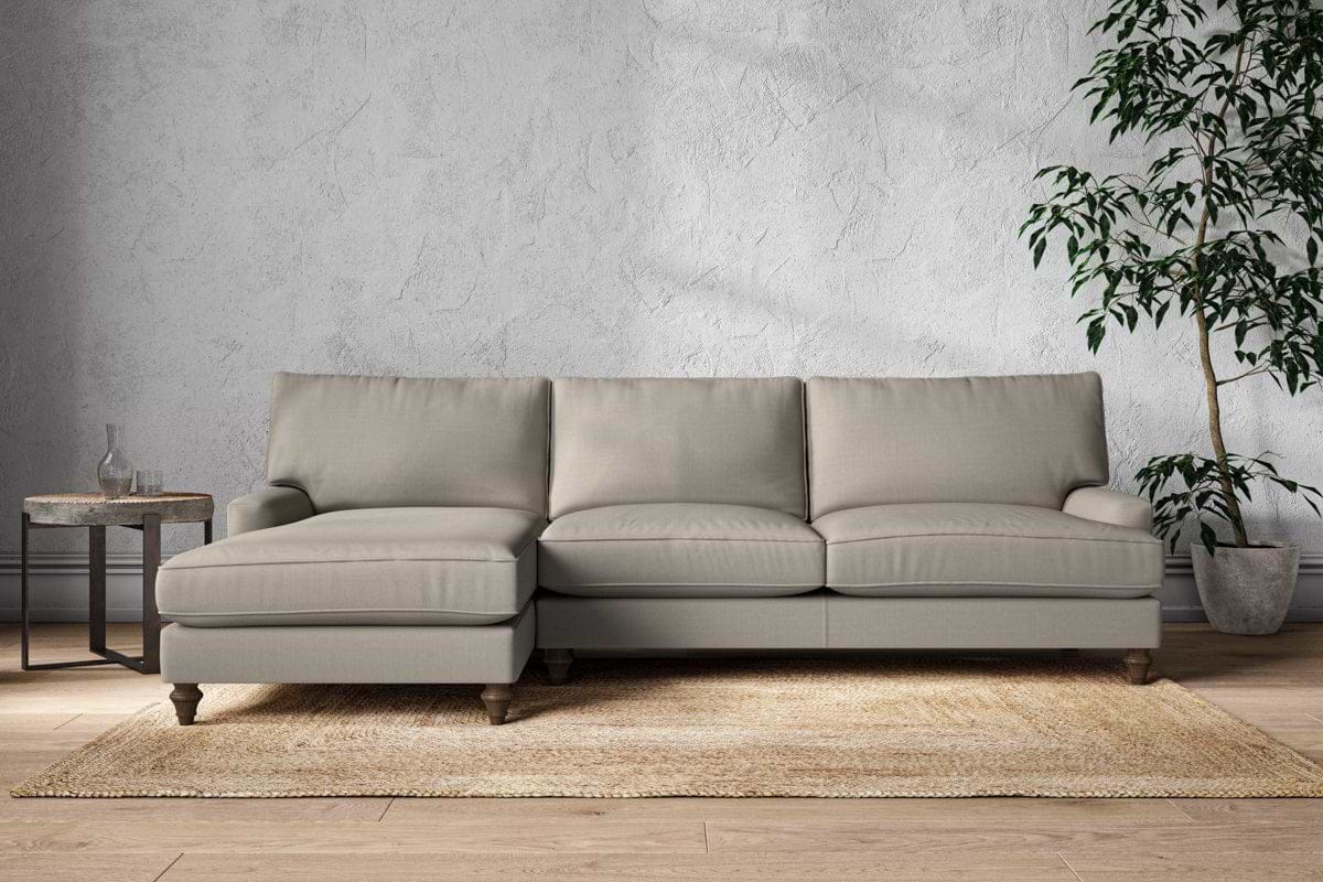 Marri Grand Left Hand Chaise Sofa - Recycled Cotton Flax-MAKE TO ORDER-Nkuku