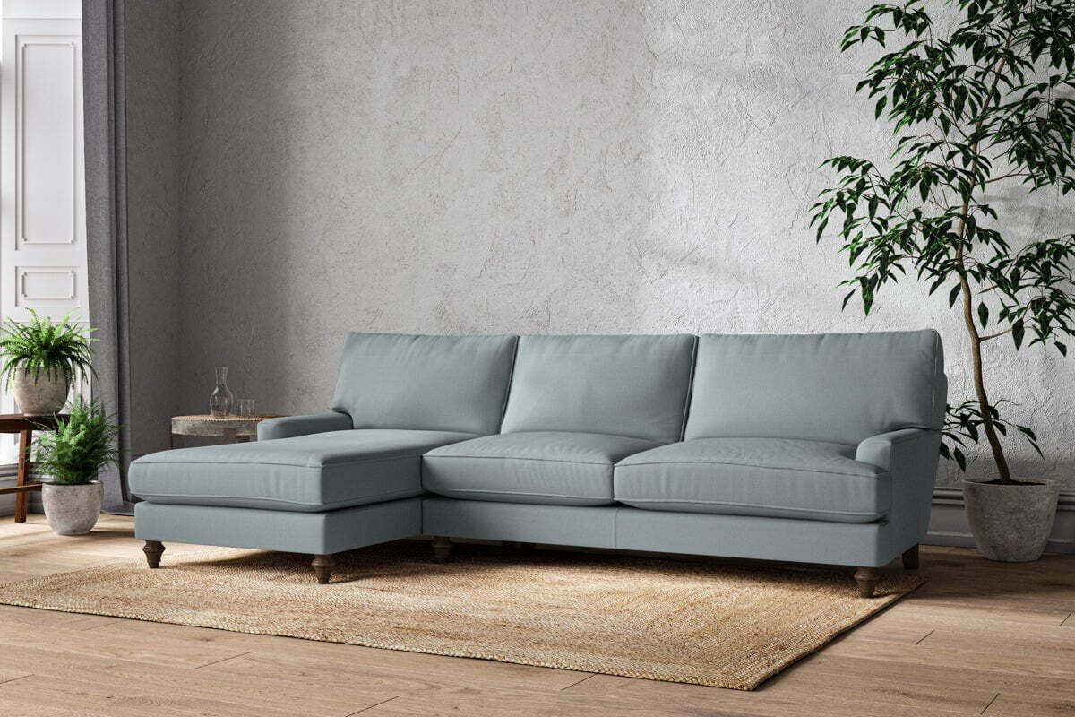 Marri Grand Left Hand Chaise Sofa - Recycled Cotton Horizon-MAKE TO ORDER-Nkuku