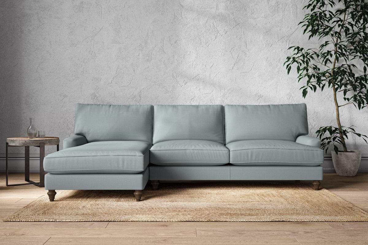 Marri Grand Left Hand Chaise Sofa - Recycled Cotton Horizon-MAKE TO ORDER-Nkuku