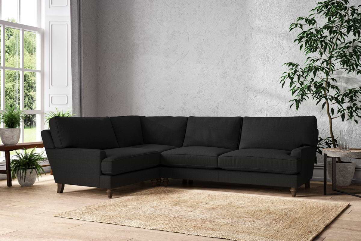 Marri Grand Left Hand Corner Sofa - Brera Linen Charcoal