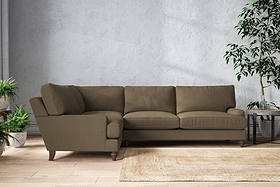 Marri Grand Left Hand Corner Sofa - Brera Linen Chestnut