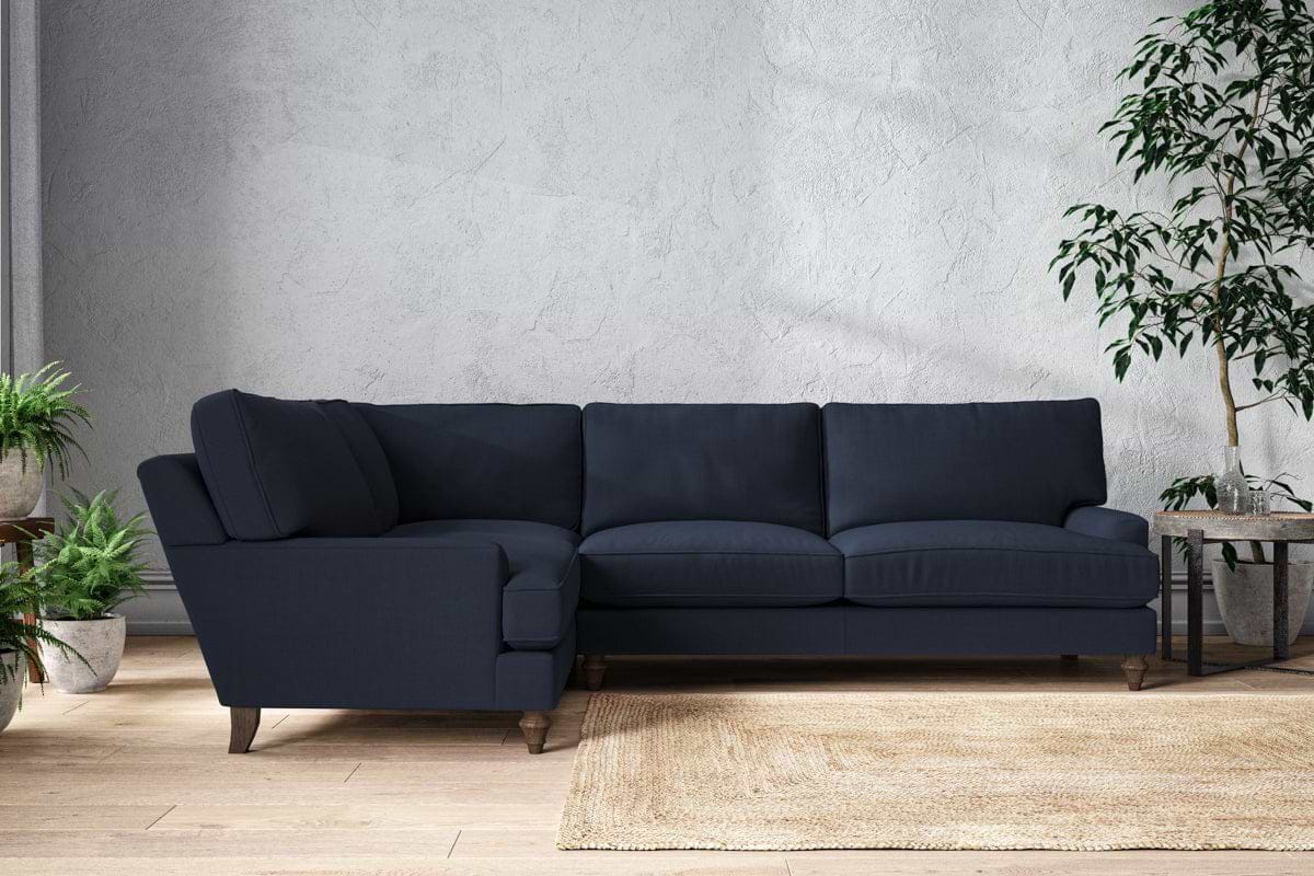 Marri Grand Left Hand Corner Sofa - Brera Linen Indigo-MAKE TO ORDER-Nkuku