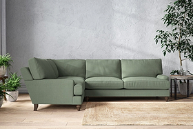 Marri Grand Left Hand Corner Sofa - Brera Linen Jade
