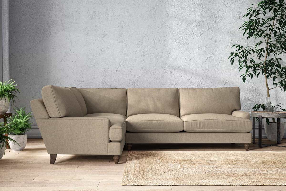 Marri Grand Left Hand Corner Sofa - Brera Linen Pebble-MAKE TO ORDER-Nkuku