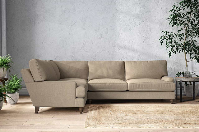Marri Grand Left Hand Corner Sofa - Brera Linen Pebble