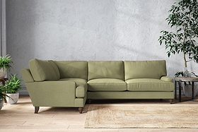 Marri Grand Left Hand Corner Sofa - Brera Linen Sage