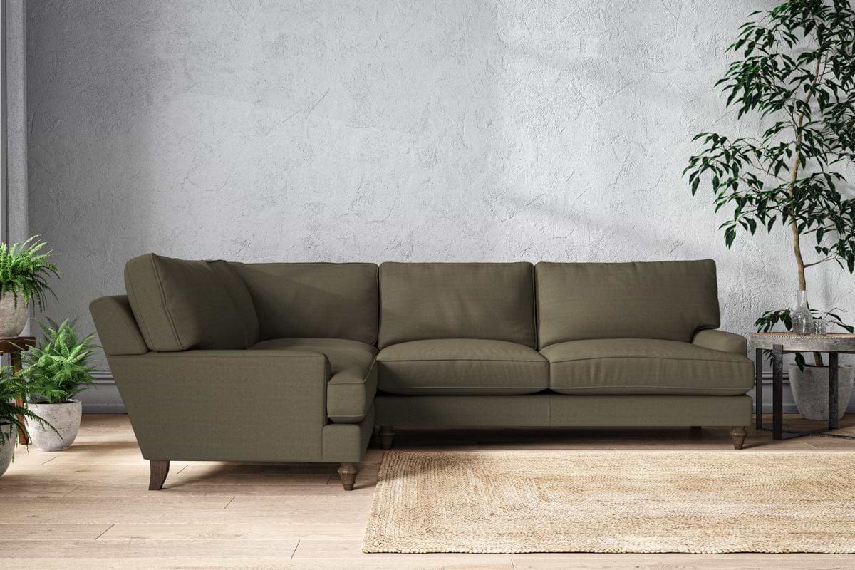 Marri Grand Left Hand Corner Sofa - Recycled Cotton Fatigue-MAKE TO ORDER-Nkuku