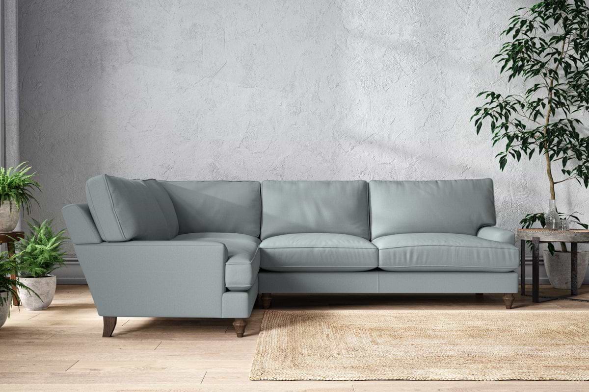 Marri Grand Left Hand Corner Sofa - Recycled Cotton Horizon-MAKE TO ORDER-Nkuku