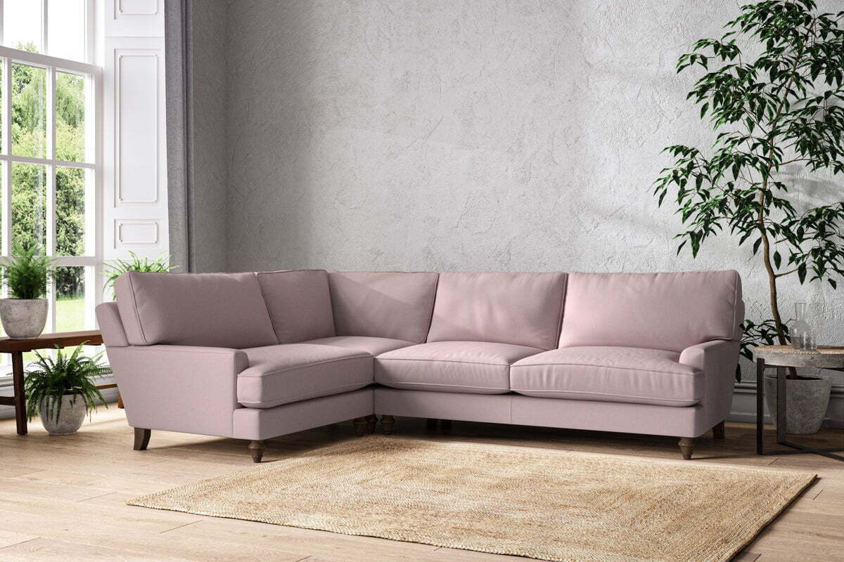 Marri Grand Left Hand Corner Sofa - Recycled Cotton Lavender-MAKE TO ORDER-Nkuku