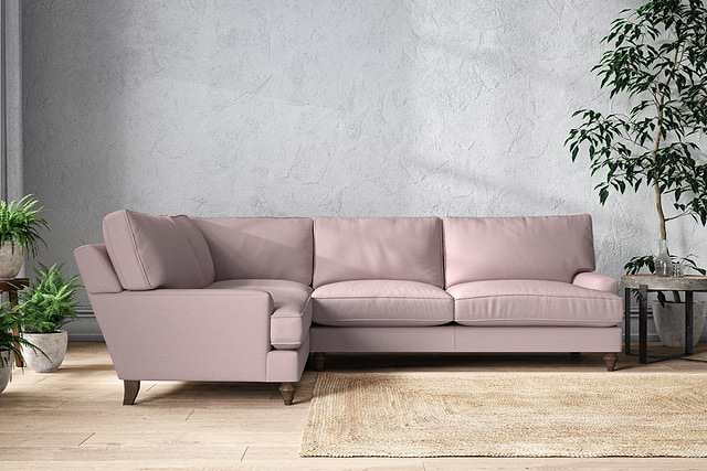 Marri Grand Left Hand Corner Sofa - Recycled Cotton Lavender-MAKE TO ORDER-Nkuku