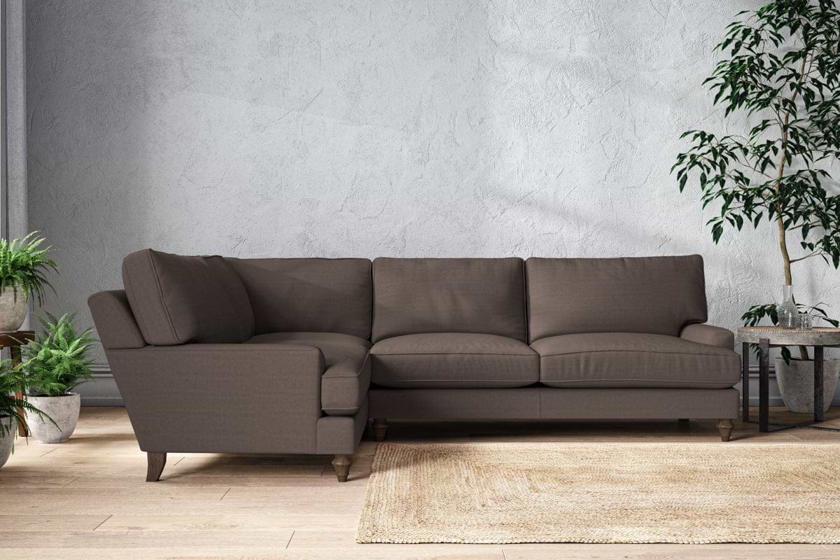 Marri Grand Left Hand Corner Sofa - Recycled Cotton Mocha-MAKE TO ORDER-Nkuku