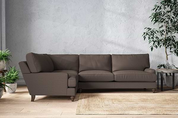 Marri Grand Left Hand Corner Sofa - Recycled Cotton Mocha