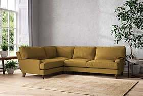 Marri Grand Left Hand Corner Sofa - Recycled Cotton Ochre-MAKE TO ORDER-Nkuku