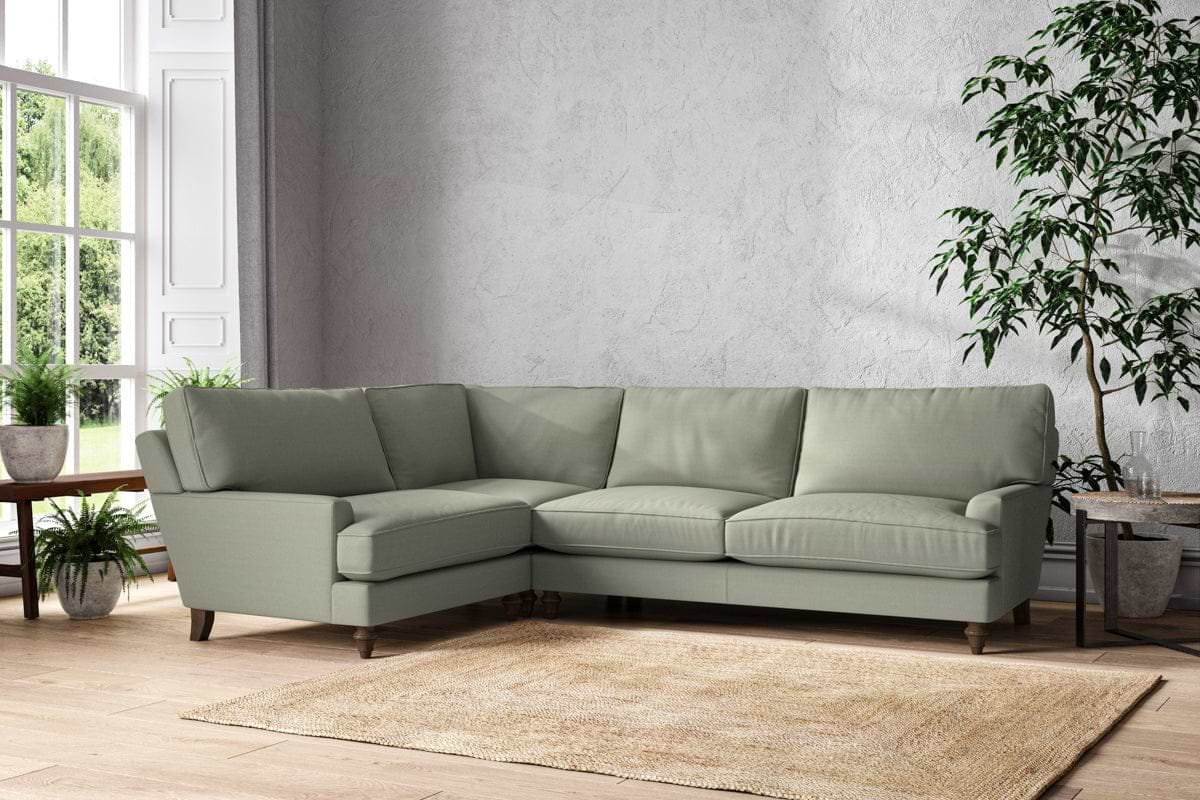 Marri Grand Left Hand Corner Sofa - Recycled Cotton Seaspray-MAKE TO ORDER-Nkuku