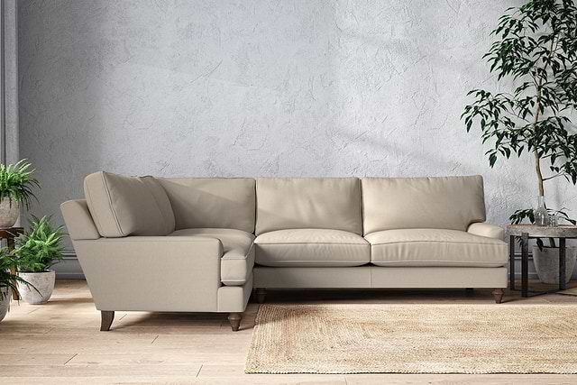 Marri Grand Left Hand Corner Sofa - Recycled Cotton Stone