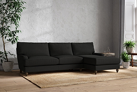 Marri Grand Right Hand Chaise Sofa - Brera Linen Charcoal