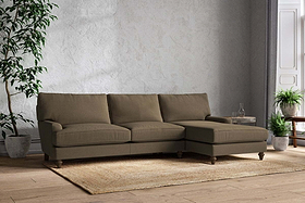 Marri Grand Right Hand Chaise Sofa - Brera Linen Chestnut