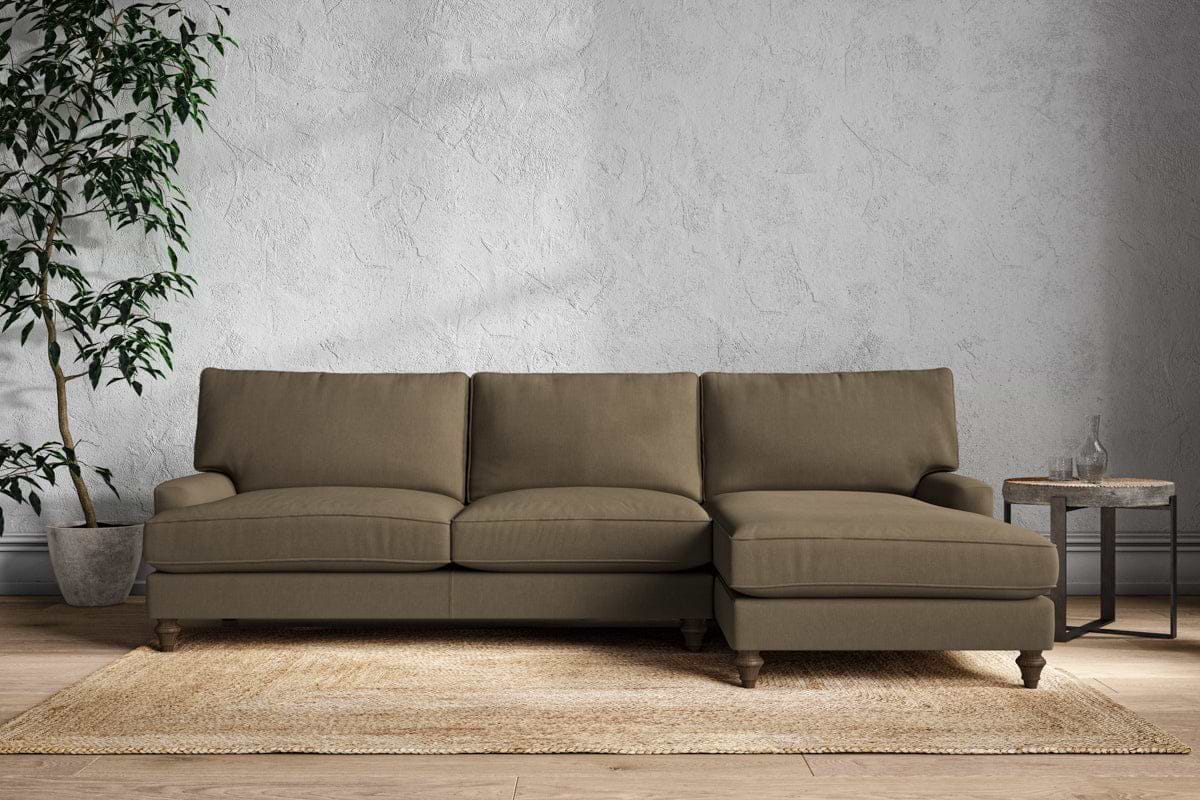 Marri Grand Right Hand Chaise Sofa - Brera Linen Chestnut-MAKE TO ORDER-Nkuku