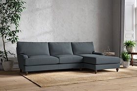 Marri Grand Right Hand Chaise Sofa - Brera Linen Dusk