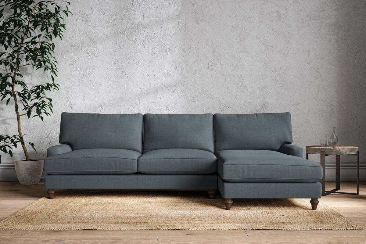 Marri Grand Right Hand Chaise Sofa - Brera Linen Dusk-MAKE TO ORDER-Nkuku