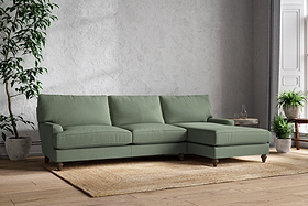 Marri Grand Right Hand Chaise Sofa - Brera Linen Jade