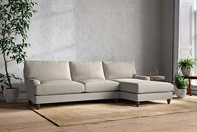 Marri Grand Right Hand Chaise Sofa - Brera Linen Natural-MAKE TO ORDER-Nkuku