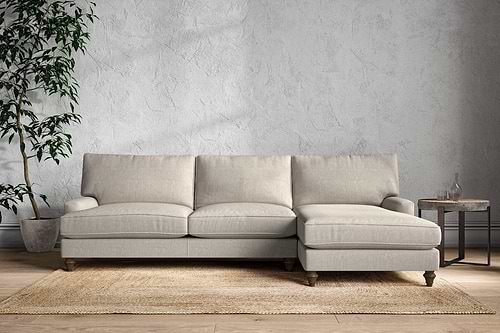 Marri Grand Right Hand Chaise Sofa - Brera Linen Natural-MAKE TO ORDER-Nkuku