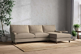 Marri Grand Right Hand Chaise Sofa - Brera Linen Pebble