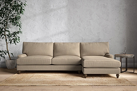 Marri Grand Right Hand Chaise Sofa - Brera Linen Pebble
