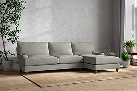 Marri Grand Right Hand Chaise Sofa - Brera Linen Smoke