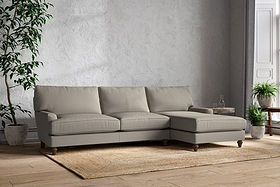 Marri Grand Right Hand Chaise Sofa - Recycled Cotton Flax