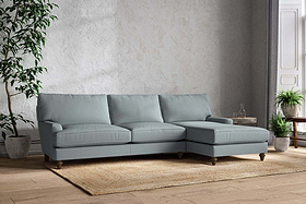 Marri Grand Right Hand Chaise Sofa - Recycled Cotton Horizon-MAKE TO ORDER-Nkuku