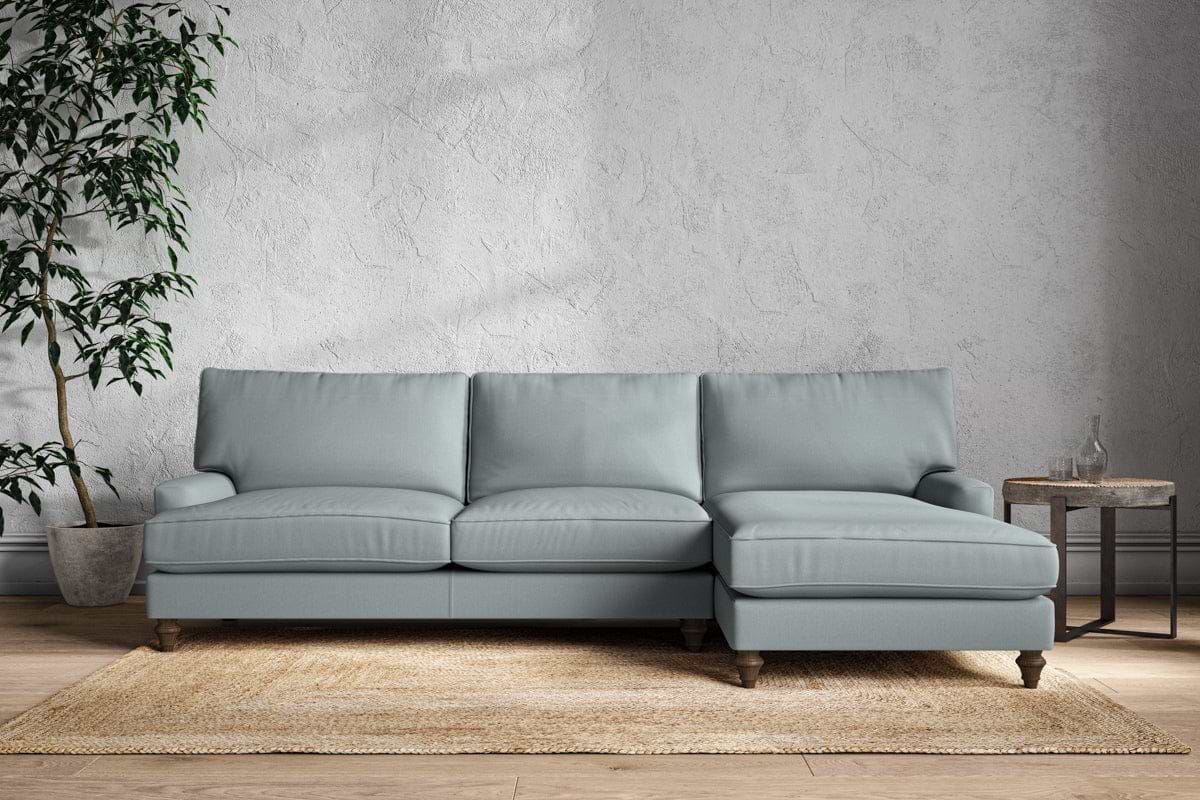 Marri Grand Right Hand Chaise Sofa - Recycled Cotton Horizon-MAKE TO ORDER-Nkuku