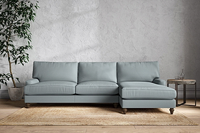 Marri Grand Right Hand Chaise Sofa - Recycled Cotton Horizon-MAKE TO ORDER-Nkuku
