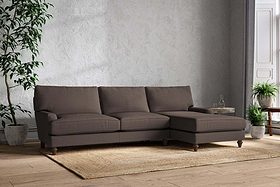 Marri Grand Right Hand Chaise Sofa - Recycled Cotton Mocha-MAKE TO ORDER-Nkuku