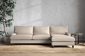 Marri Grand Right Hand Chaise Sofa - Recycled Cotton Natural