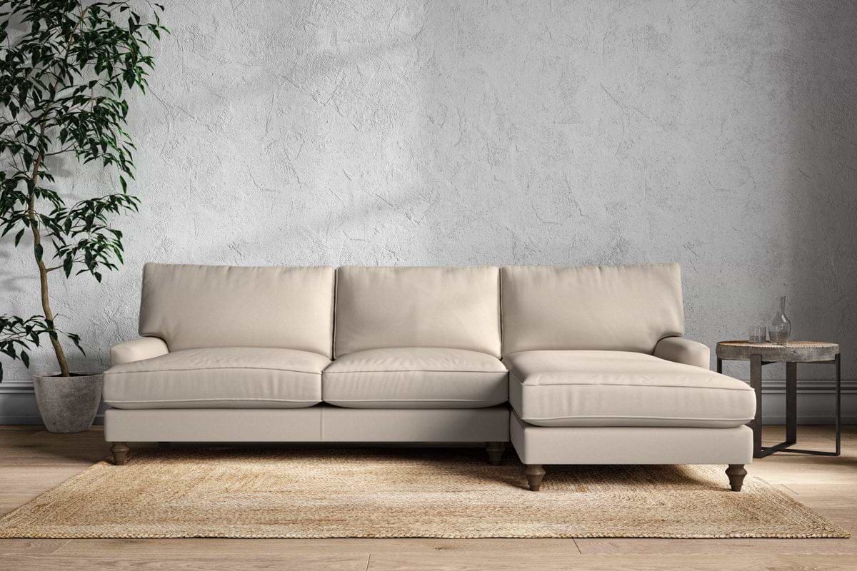 Marri Grand Right Hand Chaise Sofa - Recycled Cotton Natural