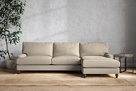 Marri Grand Right Hand Chaise Sofa - Recycled Cotton Stone