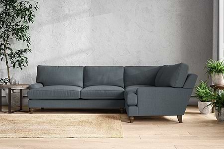 Marri Grand Right Hand Corner Sofa - Brera Linen Dusk-MAKE TO ORDER-Nkuku