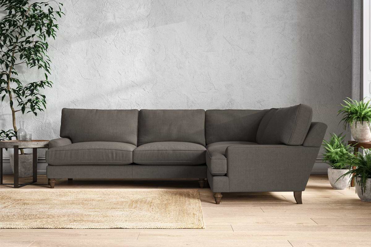 Marri Grand Right Hand Corner Sofa - Brera Linen Granite-MAKE TO ORDER-Nkuku
