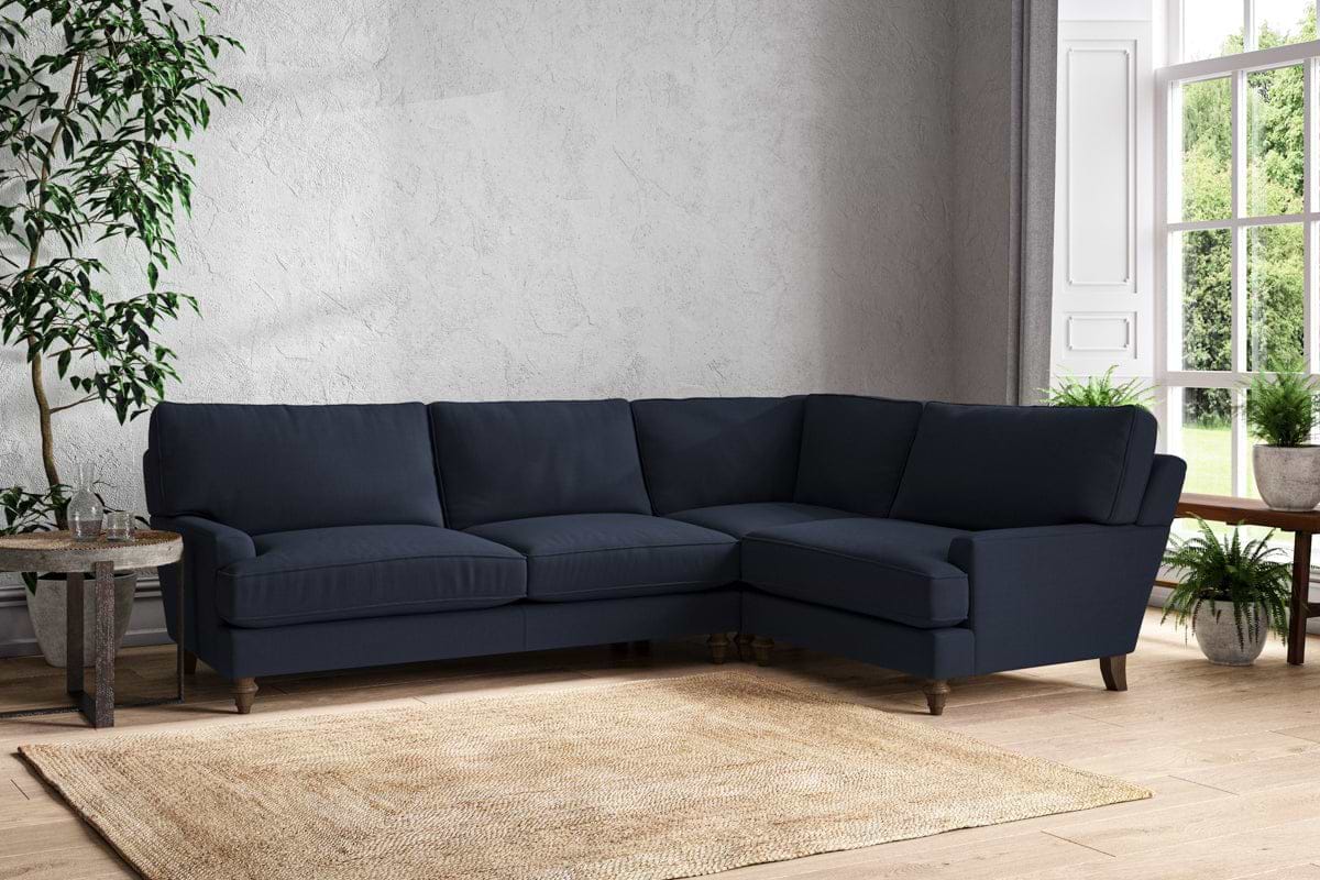 Marri Grand Right Hand Corner Sofa - Brera Linen Indigo-MAKE TO ORDER-Nkuku