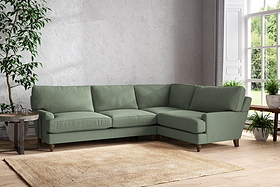 Marri Grand Right Hand Corner Sofa - Brera Linen Jade-MAKE TO ORDER-Nkuku